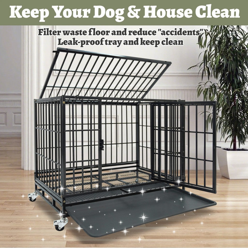 37" Stackable Heavy Duty Dog Kennel 371D04 by Homey Pet Official