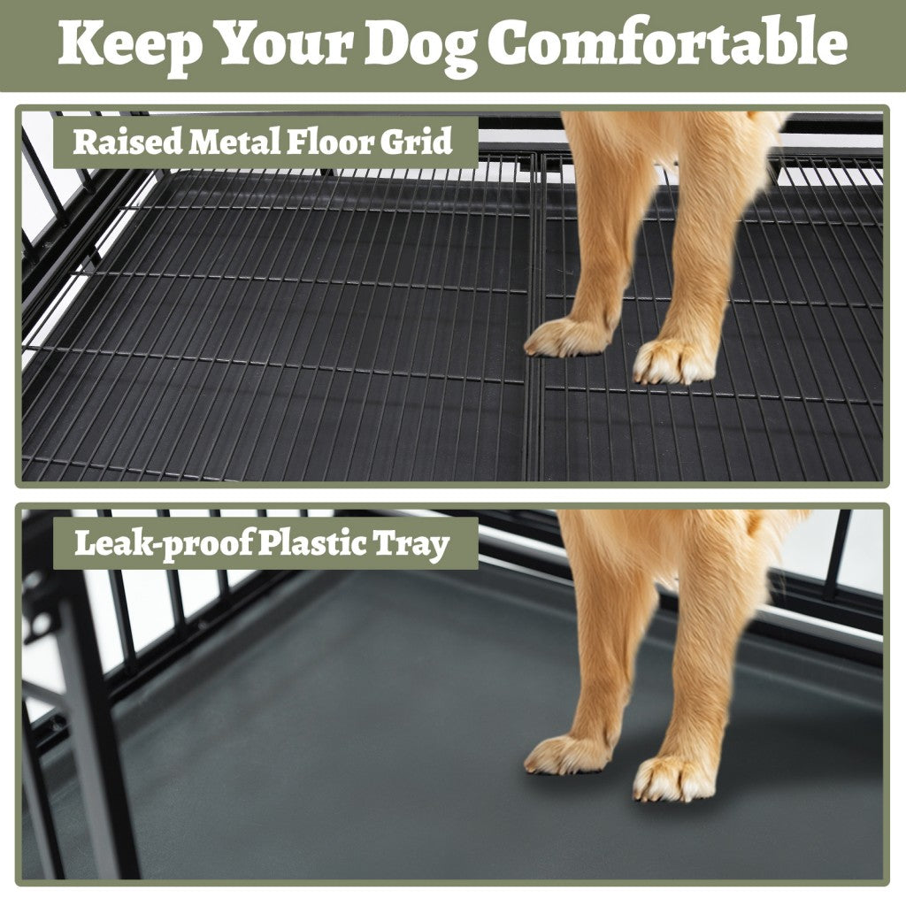 37" Stackable Heavy Duty Dog Kennel 371D04 by Homey Pet Official