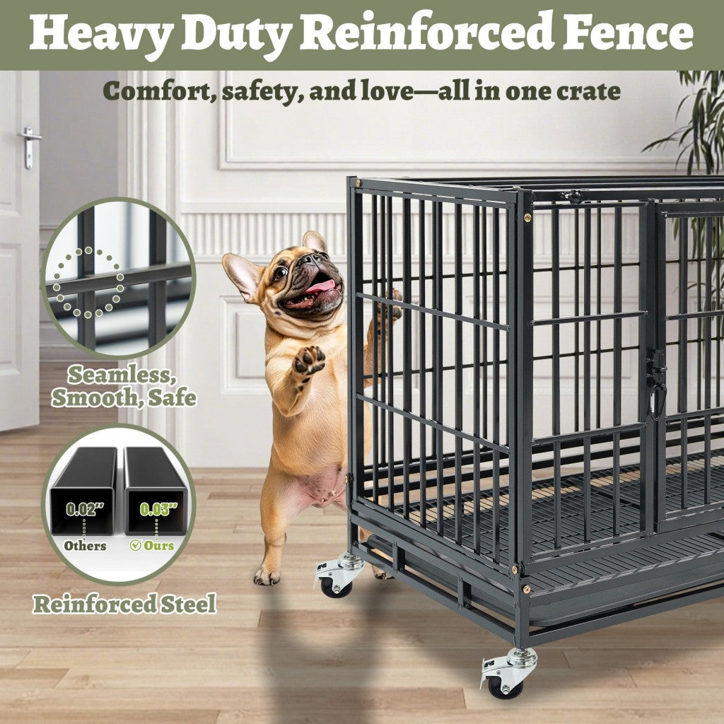 37" Stackable Heavy Duty Dog Kennel 371D04 by Homey Pet Official