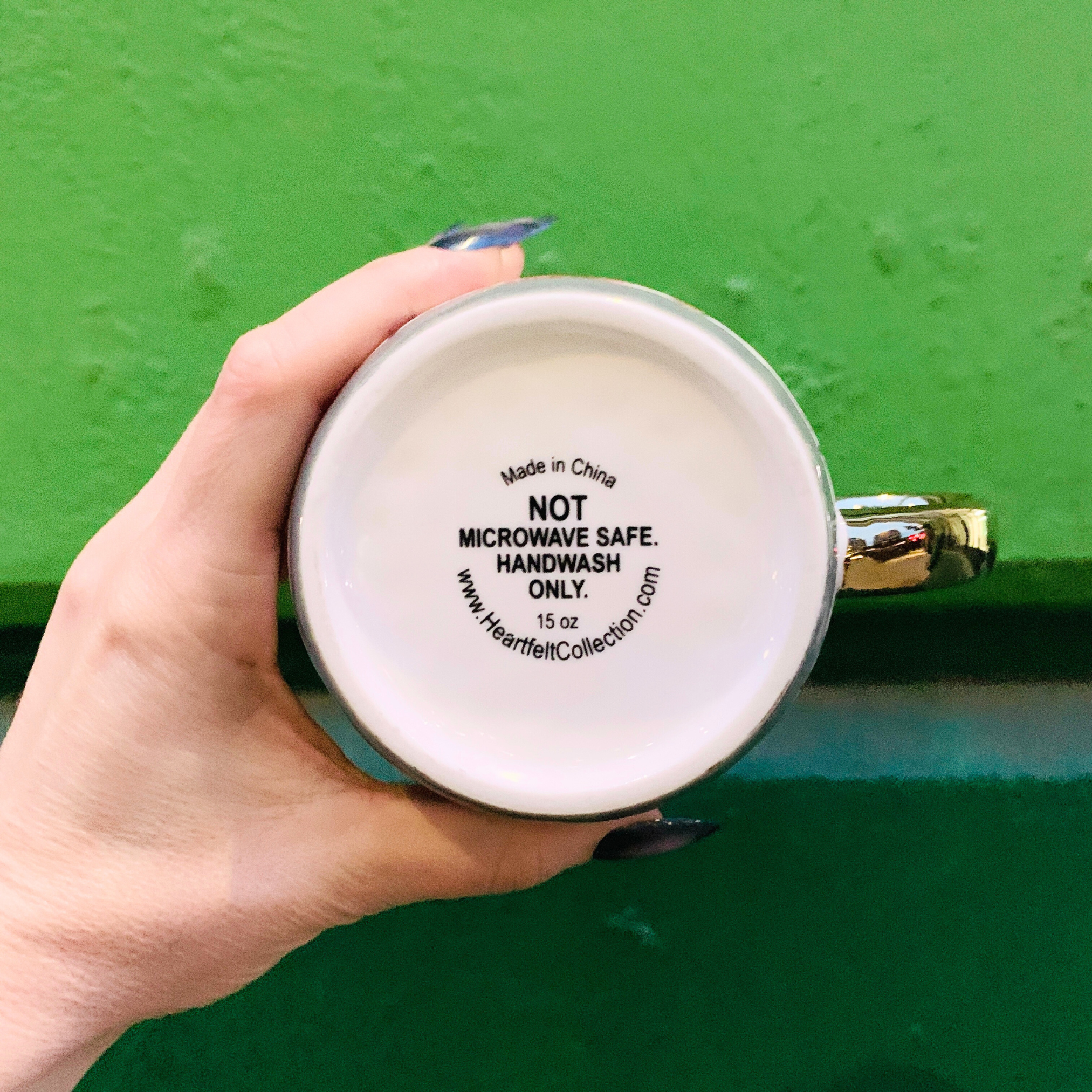 Darling You Are A Goddess A Badass Cozy Gold Handle Mug | Stoneware Coffee Tea Cup | 15oz by The Bullish Store