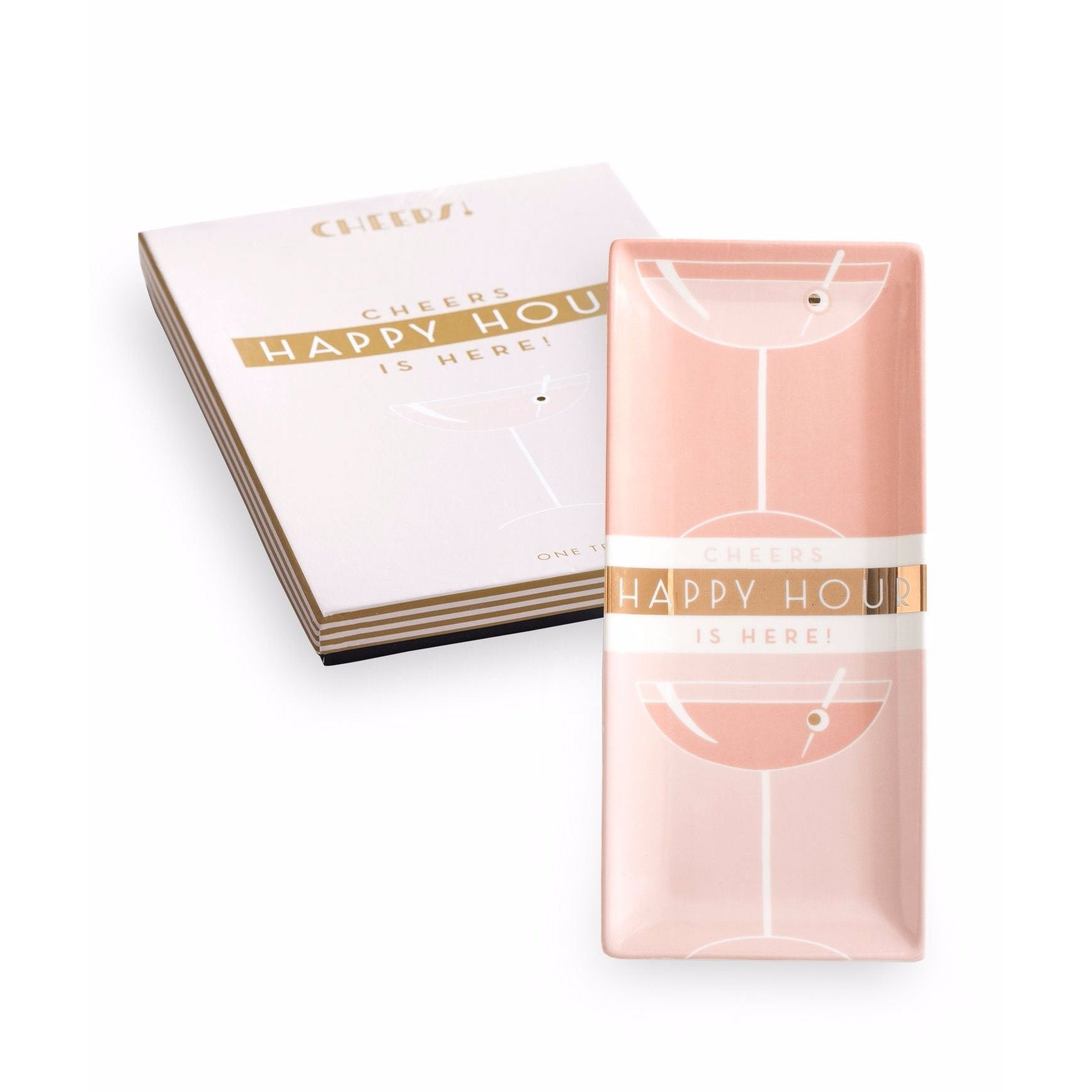 Deco Style Happy Hour is Here Vertical Tray in Gift Box by The Bullish Store
