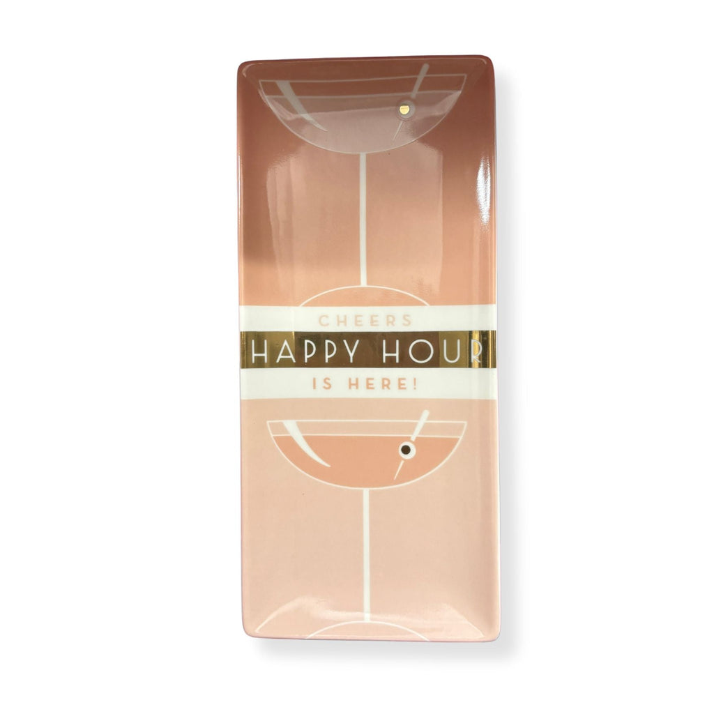 Deco Style Happy Hour is Here Vertical Tray in Gift Box by The Bullish Store