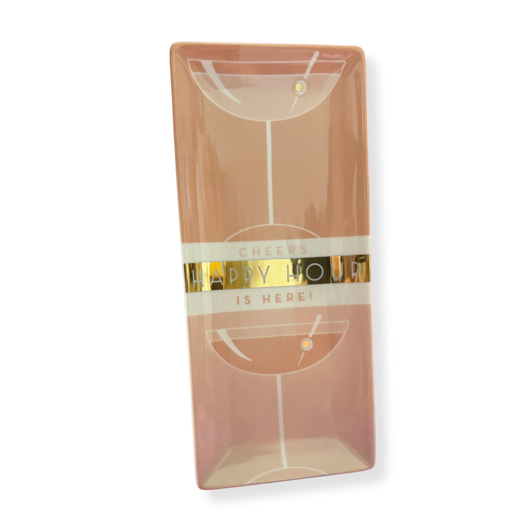 Deco Style Happy Hour is Here Vertical Tray in Gift Box by The Bullish Store
