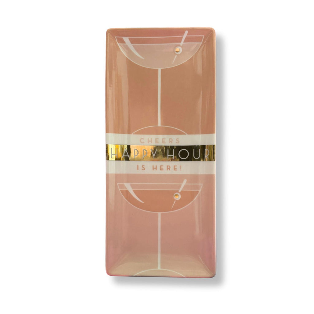 Deco Style Happy Hour is Here Vertical Tray in Gift Box by The Bullish Store