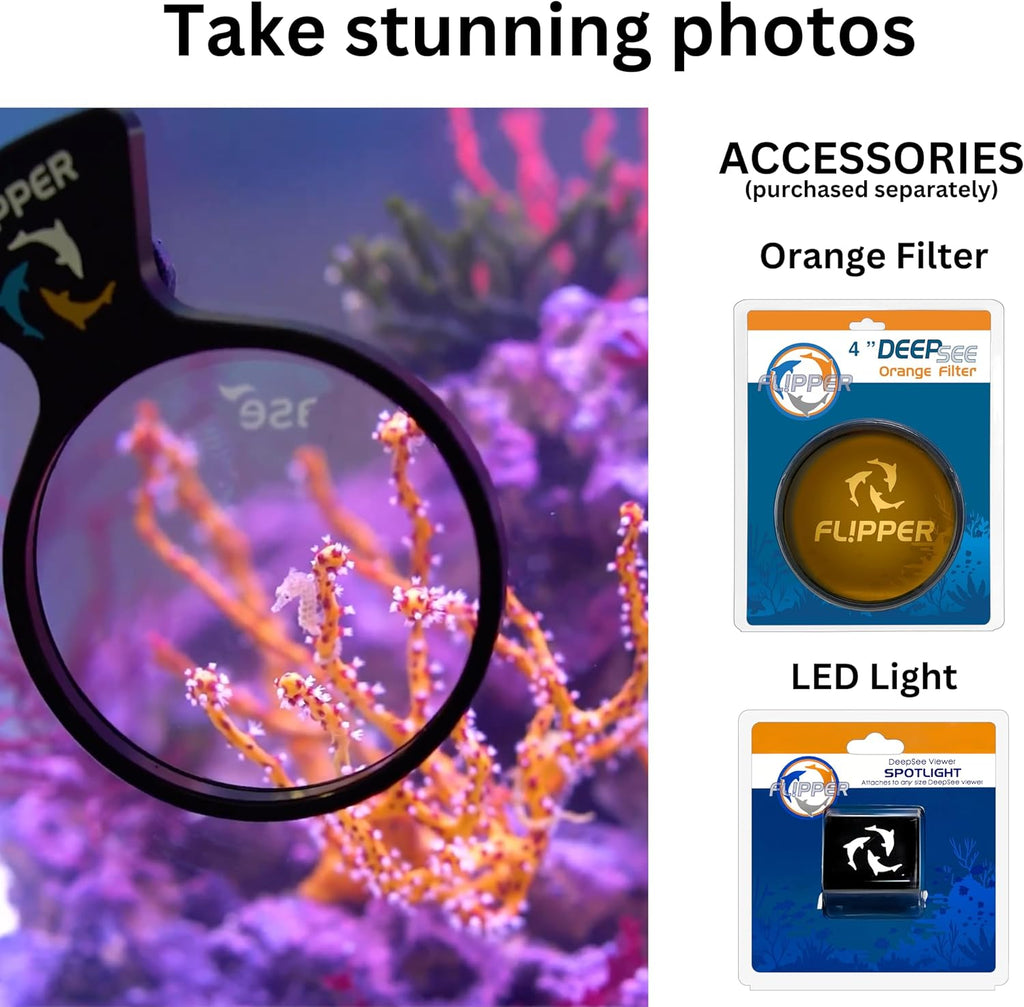 DeepSee Viewer Black Max 5" - Orange Filter by Flipper Aquarium Products