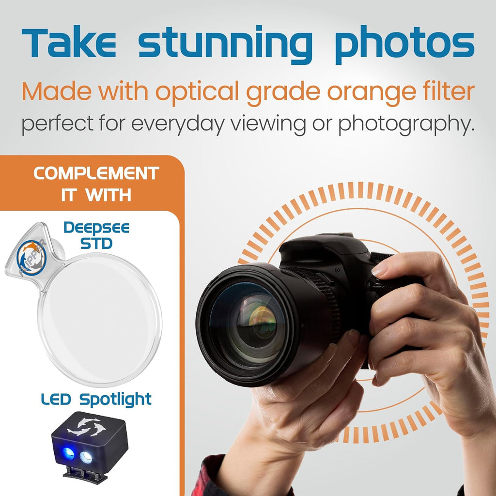 DeepSee Viewer Clear 4" - Orange Filter by Flipper Aquarium Products