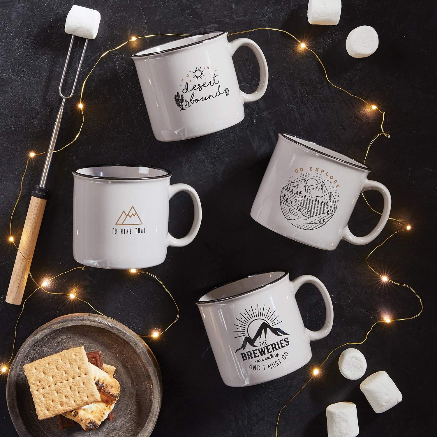 Desert Bound Grey Campfire Mug | 13 oz. by The Bullish Store