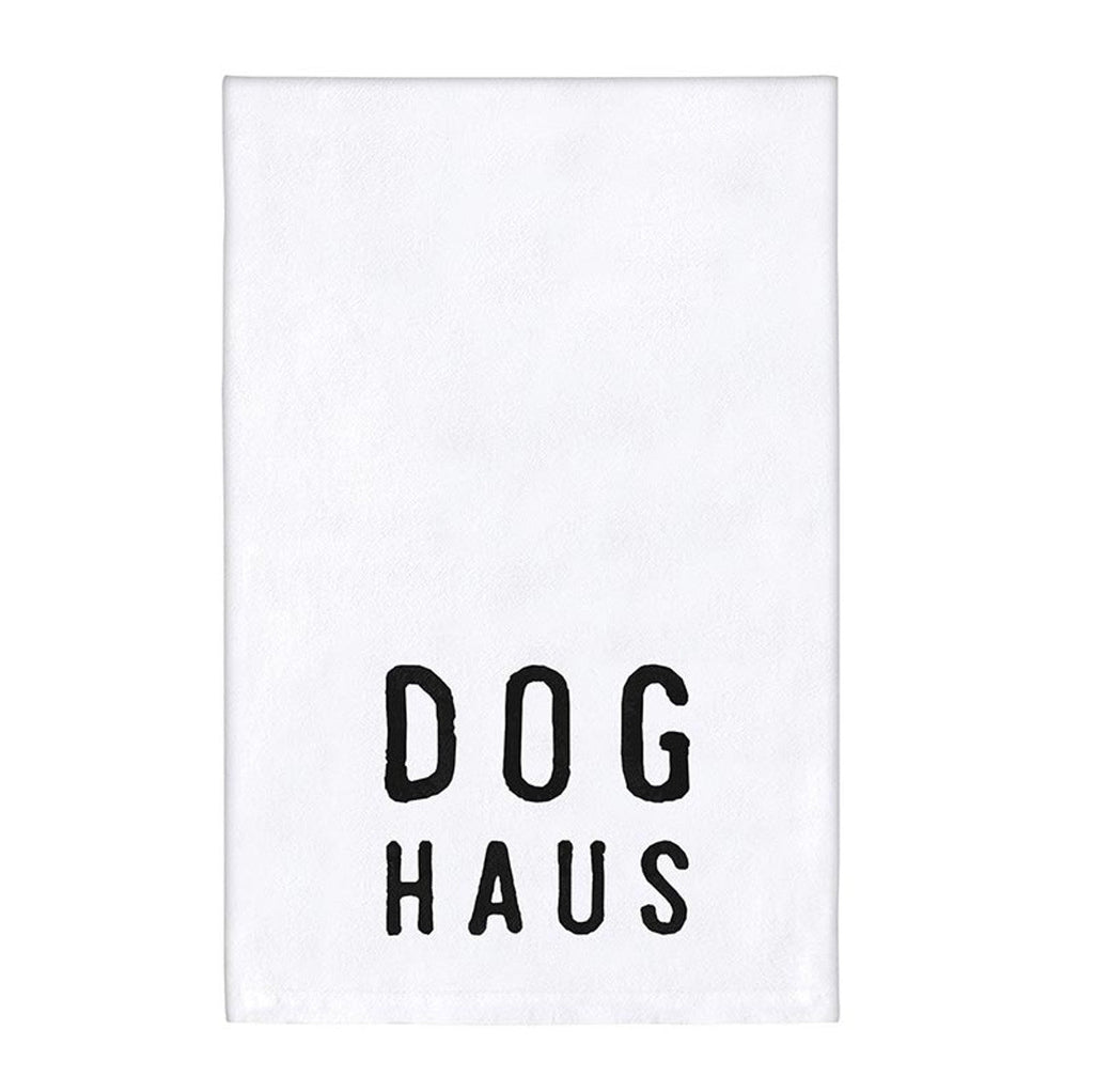 Dog Haus Thirsty Boy Dish Towel | Cotton Flour Sack Kitchen Towel | 30" x 30" by The Bullish Store