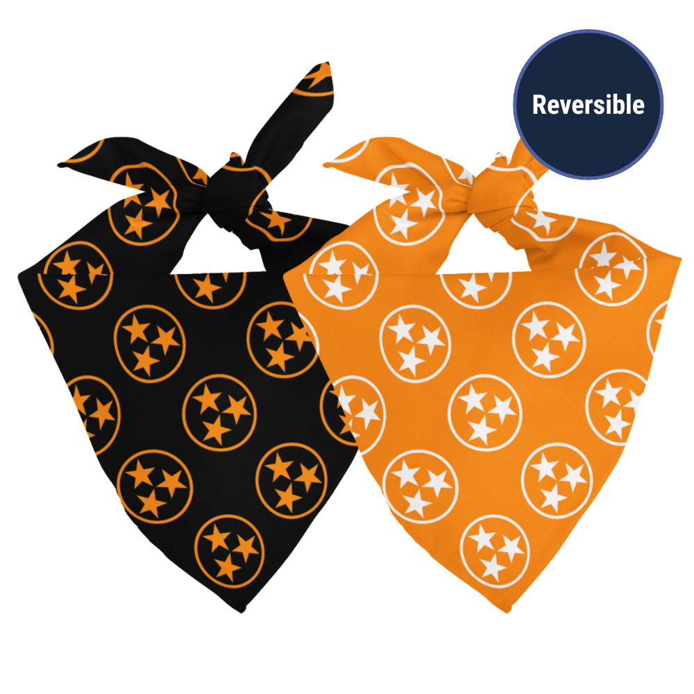 Tennessee Tri-Star Reversible Dog Bandana by Dog Bandana Co.