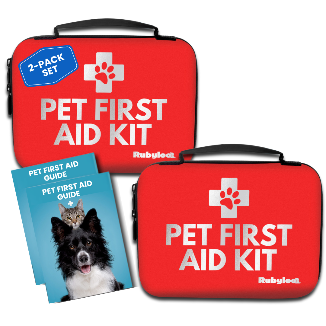 Pet First Aid Kit for Dogs & Cats with Vet-Approved Essentials by Rubyloo
