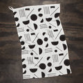 Domino Cotton Block Printed Dishtowel | Minimalist Cotton Hand Tea Dish Cloth | 18" x 28" by The Bullish Store