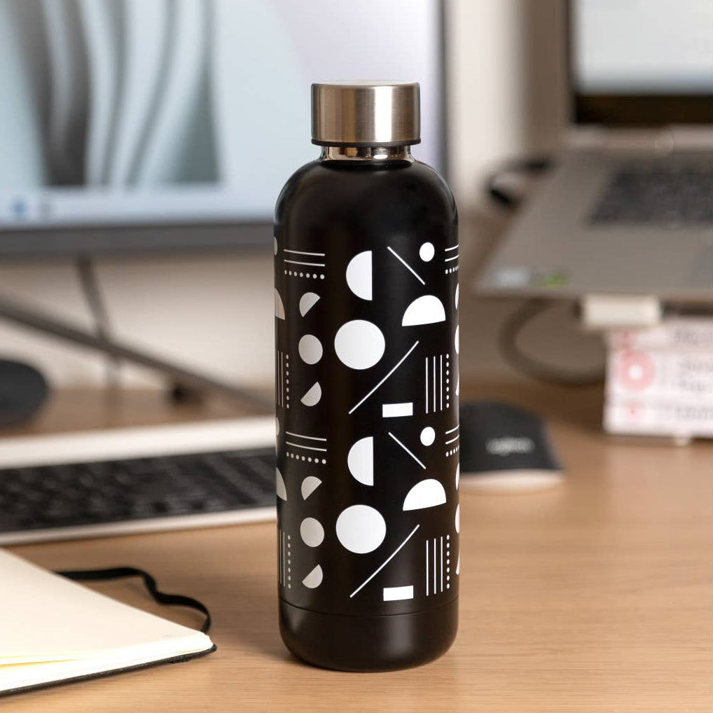 Domino Stainless Steel Water Bottle | Double Walled Reusable Drinkware | 17oz | Gift for Her by The Bullish Store