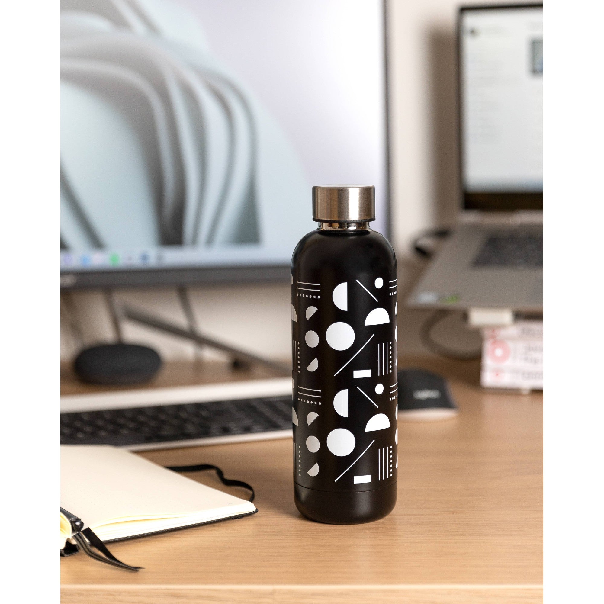 Domino Stainless Steel Water Bottle | Double Walled Reusable Drinkware | 17oz | Gift for Her by The Bullish Store
