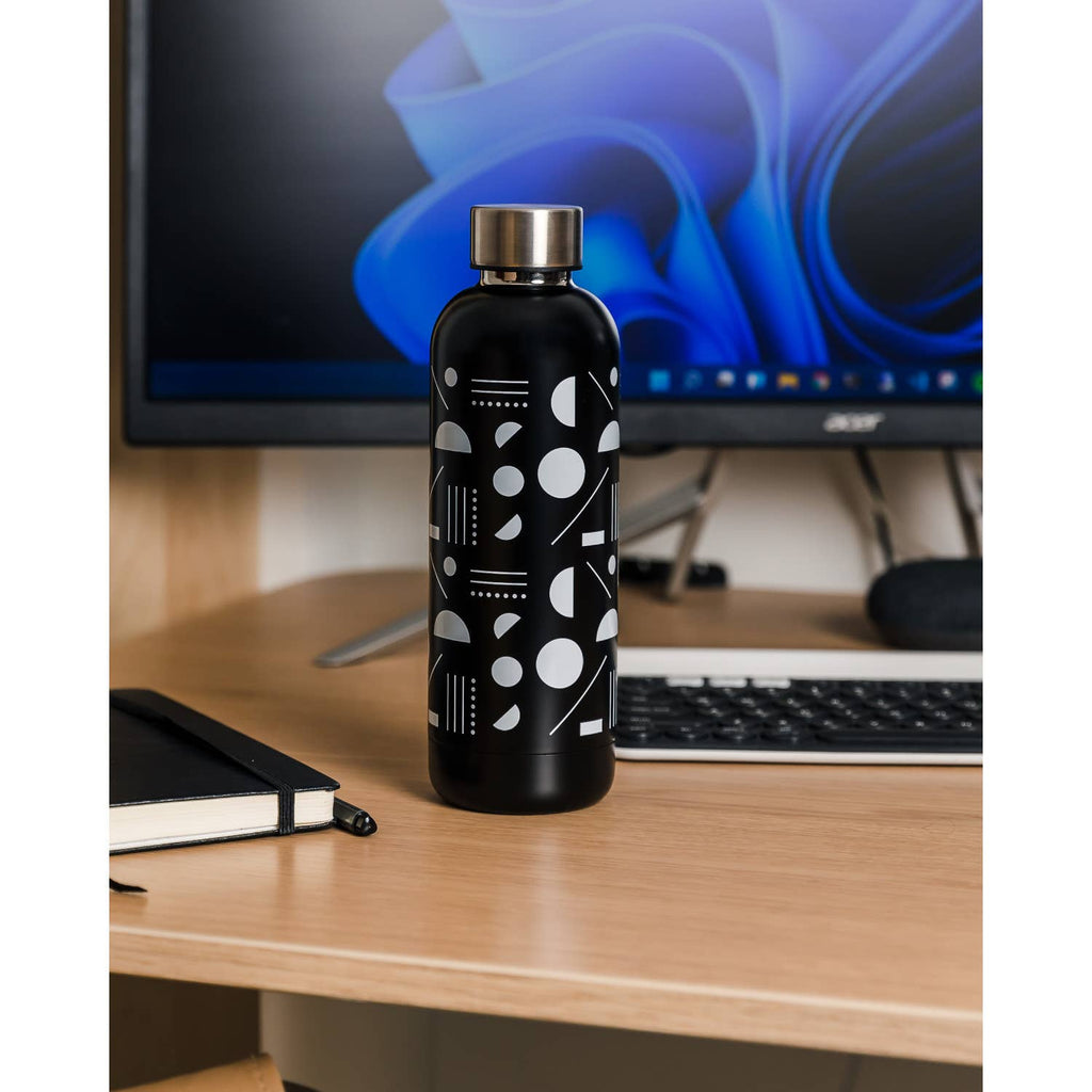 Domino Stainless Steel Water Bottle | Double Walled Reusable Drinkware | 17oz | Gift for Her by The Bullish Store