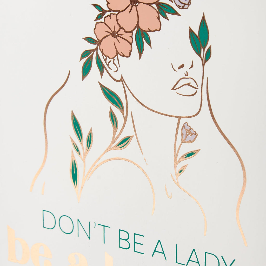Don't Be A Lady Be A Legend Inspo Box Sign | Women's Empowerment Wooden Wall Desk Decor | 7" x 8" by The Bullish Store