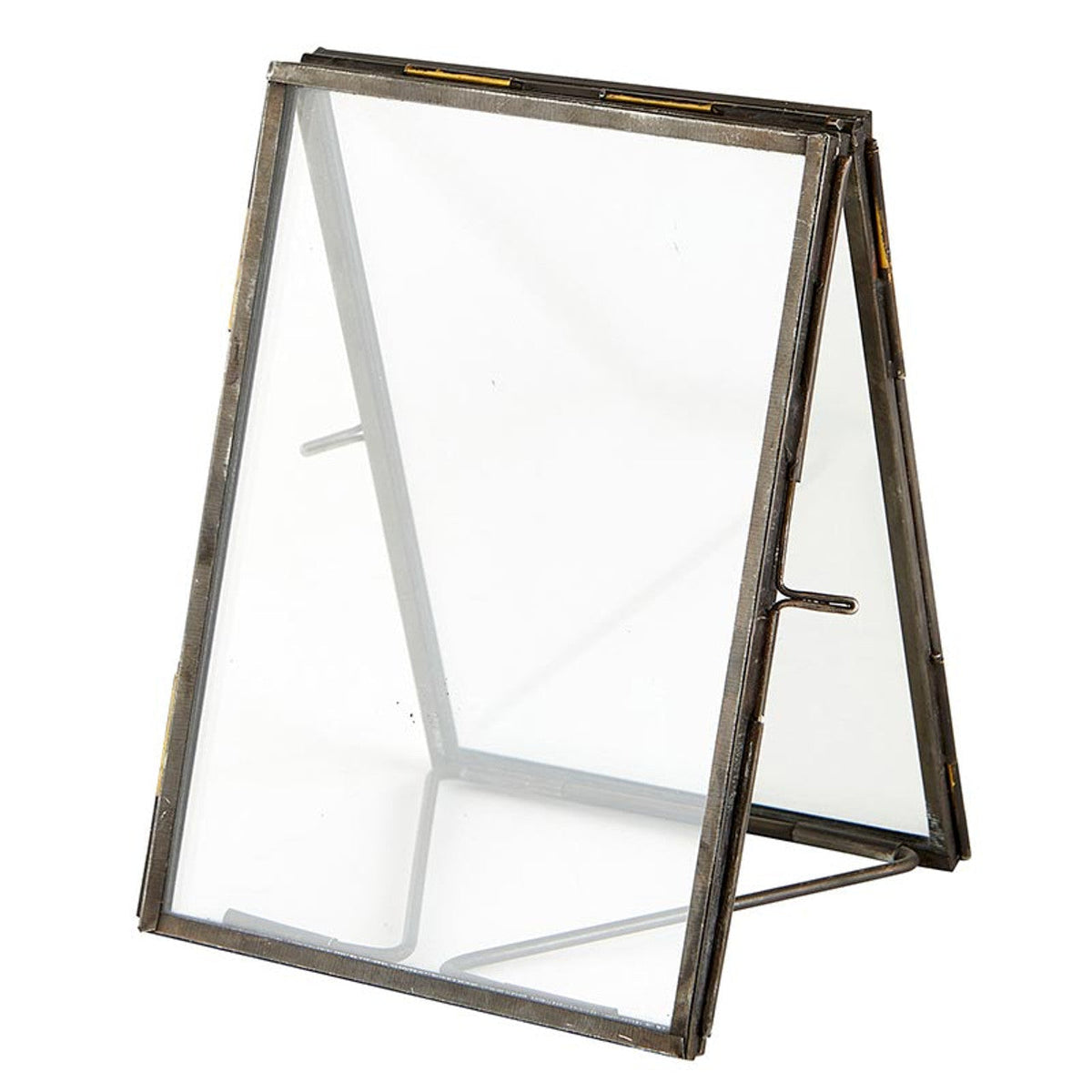 Double Picture Metal Frame | Multipurpose Rustic Photo Holder | 5" x 7" by The Bullish Store