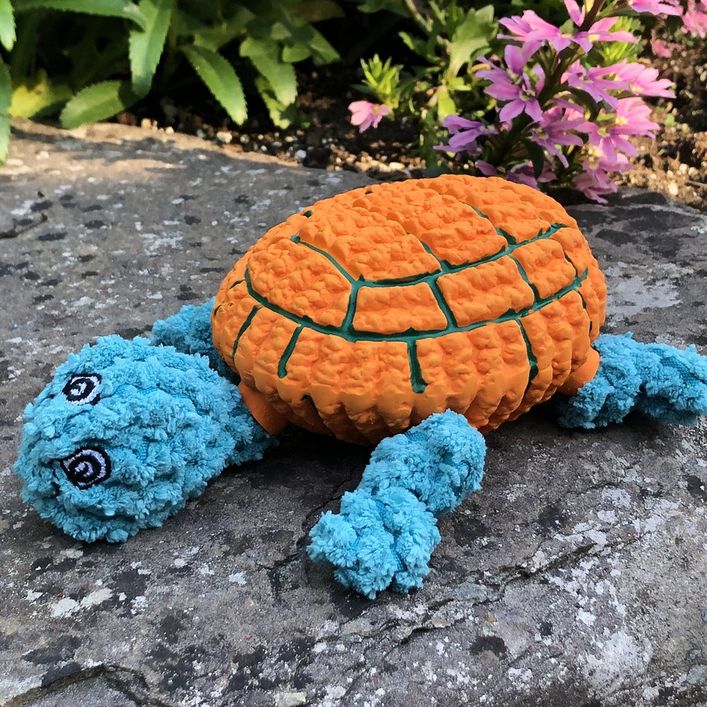 Huggle-Fusion® Dude Turtle Plush & Latex Dog Toy by HuggleHounds