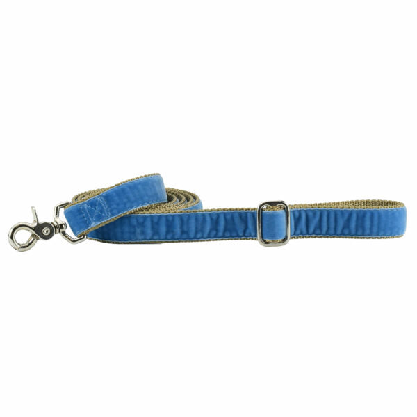 Dusty Blue Swiss Velvet Leash by 2 Hounds Design
