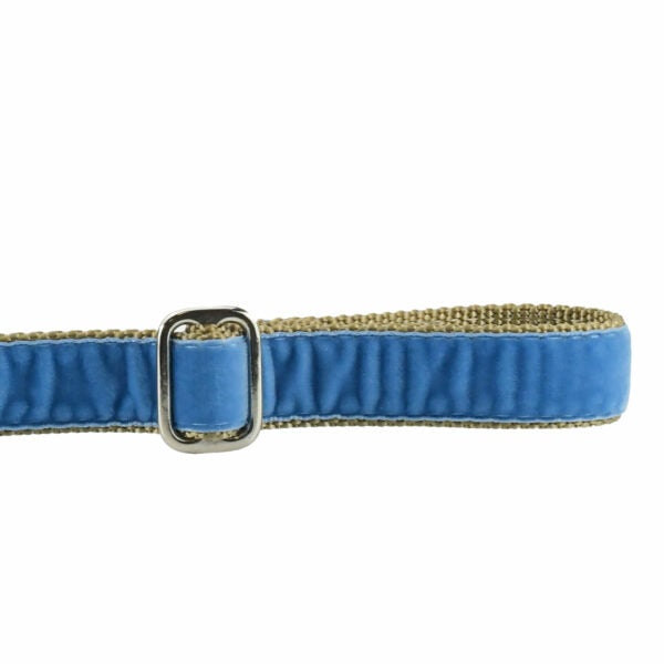 Dusty Blue Swiss Velvet Leash by 2 Hounds Design