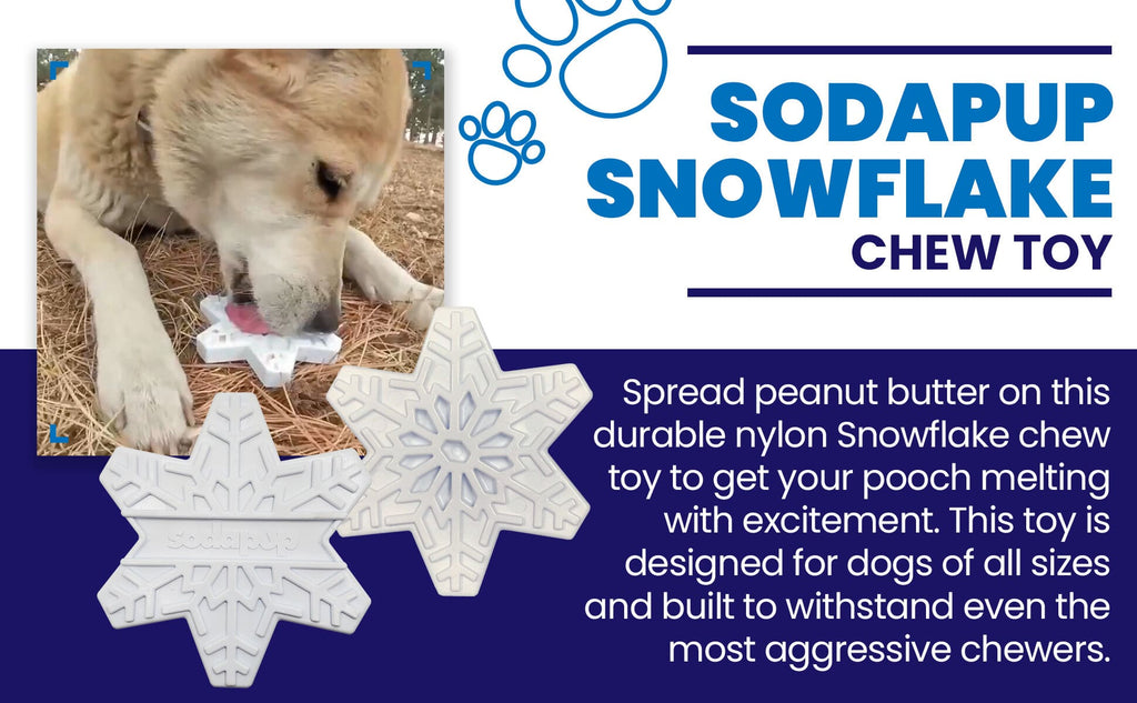 Snowflake Nylon Dog Chew Toy for Aggressive Chewers | USA Made & FDA Compliant by SodaPup/True Dogs, LLC