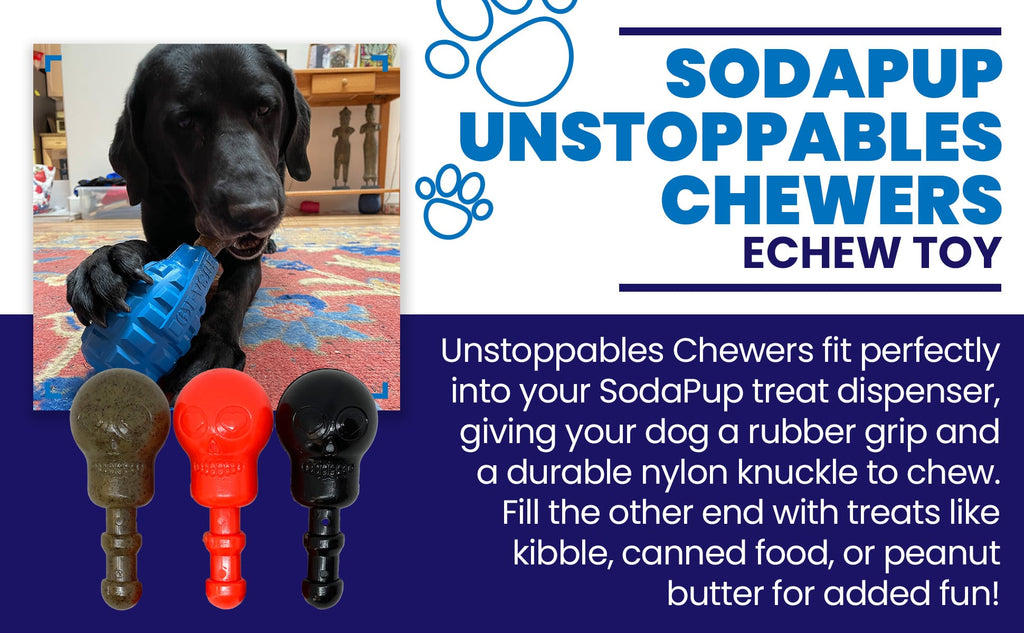 Unstoppables Chewers for SodaPup Rubber Treat Dispensers - 3 Pack by SodaPup/True Dogs, LLC