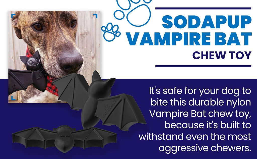 Vampire Bat Nylon Dog Chew Toy for Aggressive Chewers | USA Made & FDA Compliant by SodaPup/True Dogs, LLC
