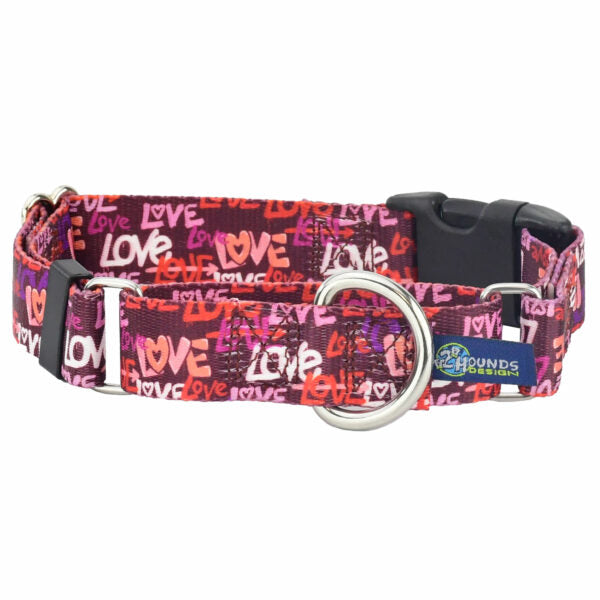Love Graffiti Red Buckle Martingale Dog Collar – EarthStyle by 2 Hounds Design