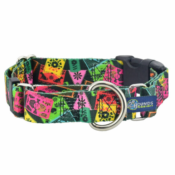 Paper Flags Buckle Martingale Dog Collar – EarthStyle by 2 Hounds Design