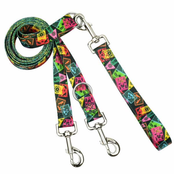 Paper Flags Double Connection Leash – EarthStyle by 2 Hounds Design