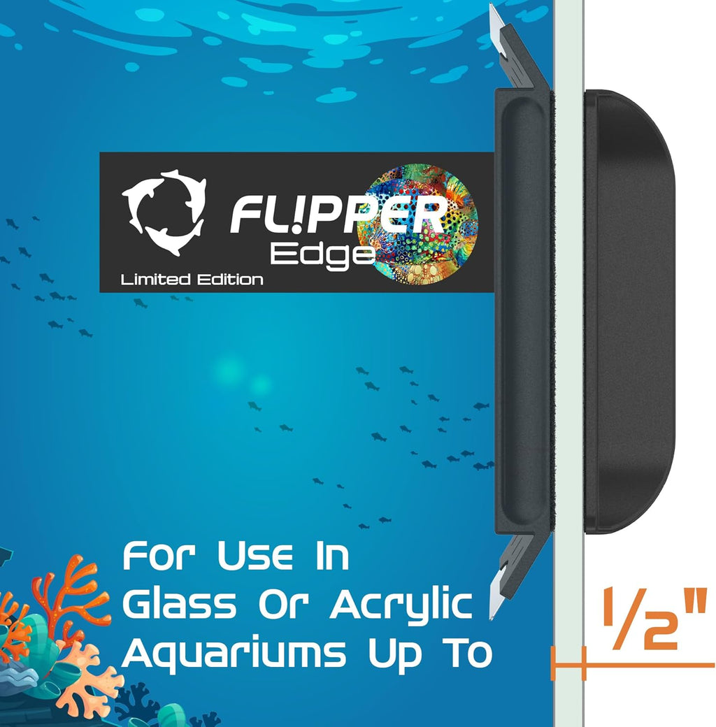 Flipper Edge Limited Edition Puffer 2 in 1 Floating Magnetic Aquarium Algae Cleaner (MAX) by Flipper Aquarium Products