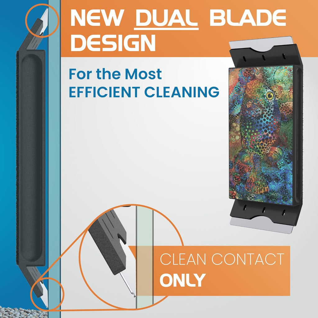 Flipper Edge Limited Edition Puffer 2 in 1 Floating Magnetic Aquarium Algae Cleaner (MAX) by Flipper Aquarium Products
