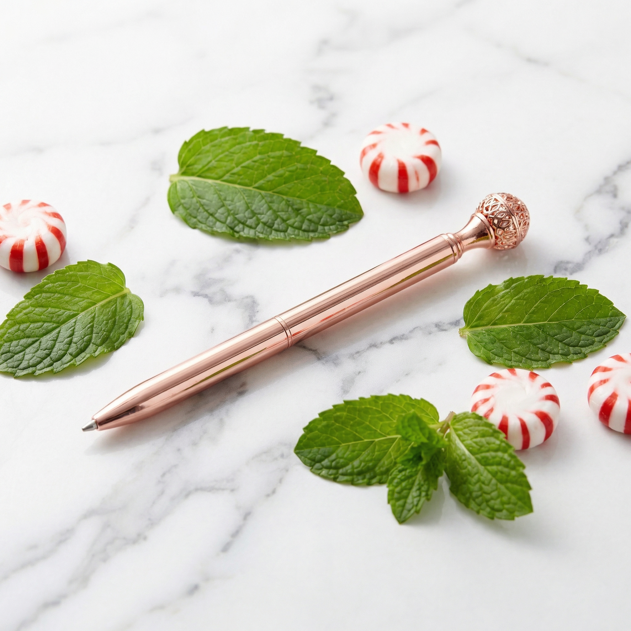 Essential Oil Diffuser Pen in Peppermint | Includes 1 ml of Essential Oil and 2 Lava Beads | Refillable by The Bullish Store