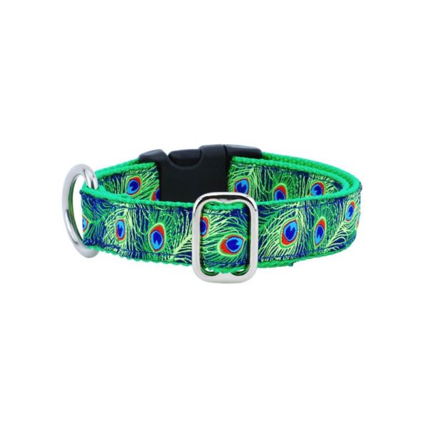1″ Paradise Found Navy Essential Buckle Martingale Dog Collar by 2 Hounds Design