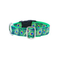 1″ Paradise Found Navy Essential Buckle Martingale Dog Collar by 2 Hounds Design