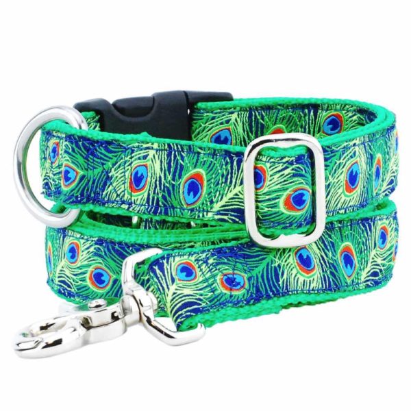 1″ Paradise Found Navy Essential Buckle Martingale Dog Collar by 2 Hounds Design