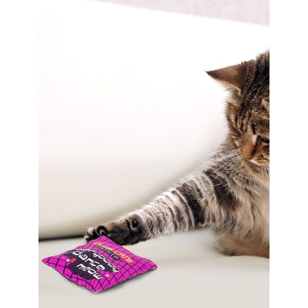 Everybody Dance Meow Club Cats Catnip Toy | Premium Organic Catnip in Illustrated Cotton Pouch | BlueQ at GetBullish by The Bullish Store