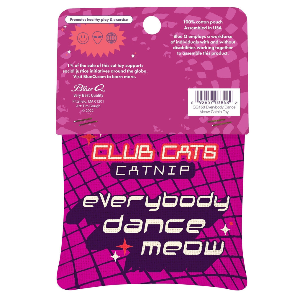Everybody Dance Meow Club Cats Catnip Toy | Premium Organic Catnip in Illustrated Cotton Pouch | BlueQ at GetBullish by The Bullish Store