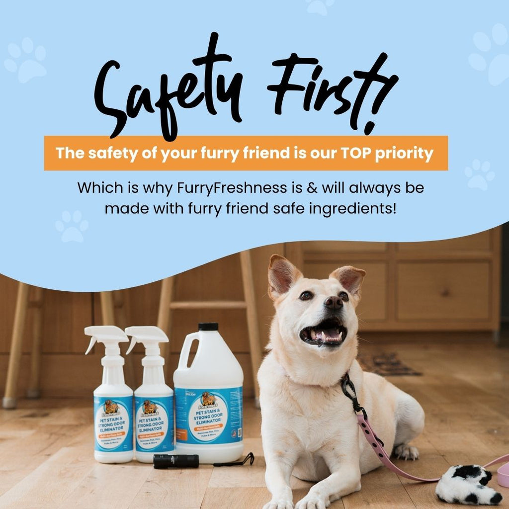 FurryFreshness Pet Stain & Odor Remover 32oz by FurryFreshness Premium Stain and Smell Remover