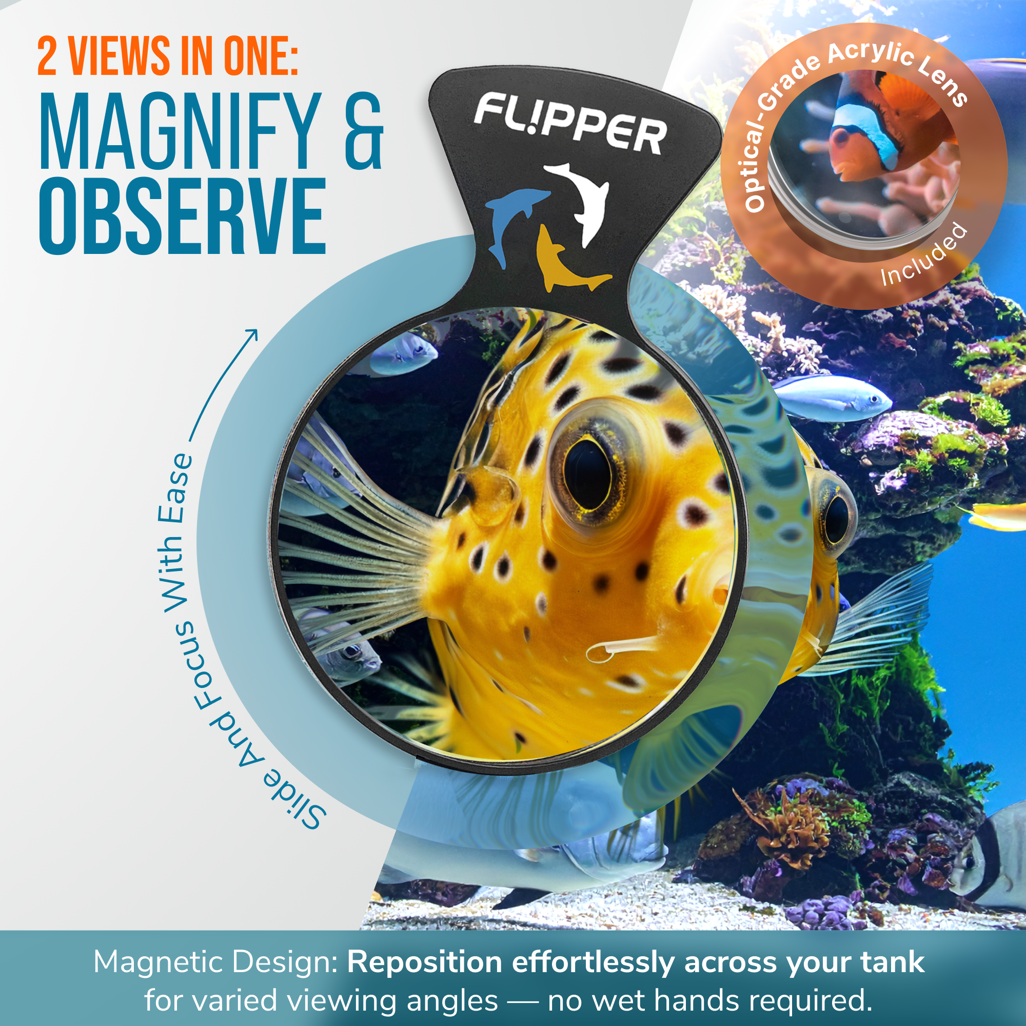 DeepSee Viewer Black Max 5" by Flipper Aquarium Products
