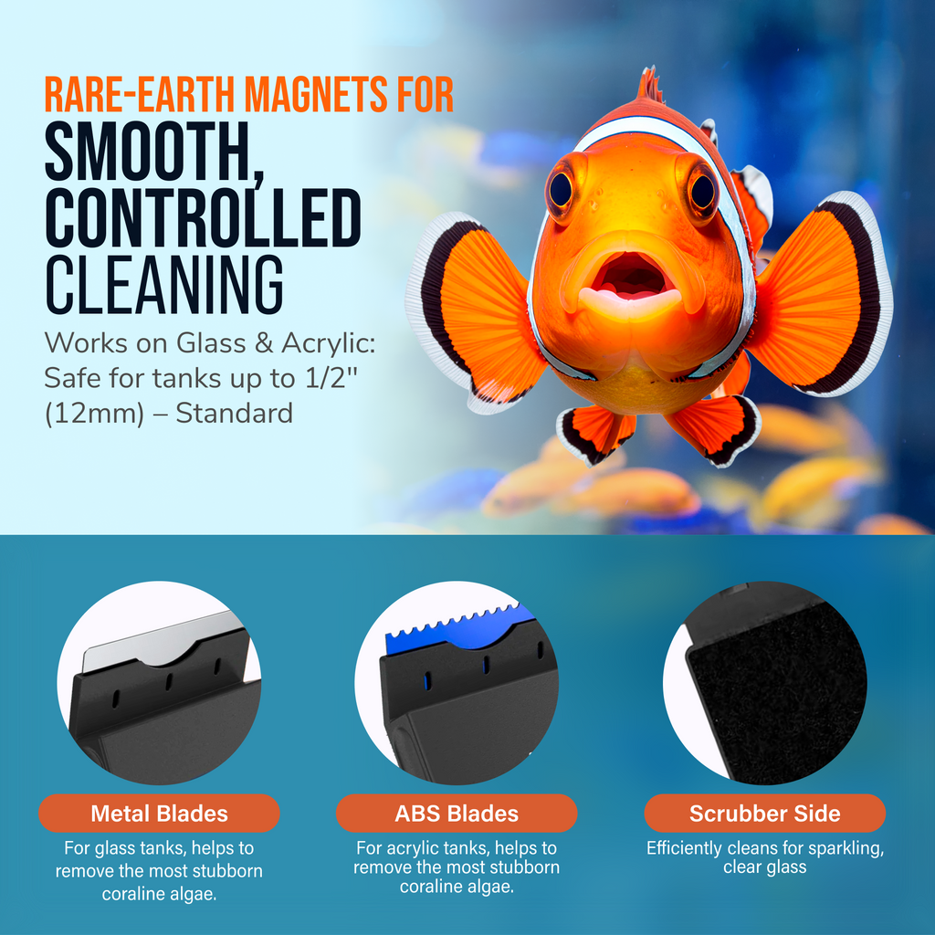 Flipper Edge 2 in 1 Floating Magnetic Aquarium Algae Cleaner (Standard) by Flipper Aquarium Products