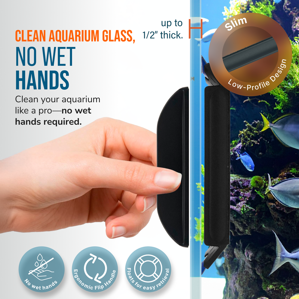 Flipper Edge 2 in 1 Floating Magnetic Aquarium Algae Cleaner (Standard) by Flipper Aquarium Products