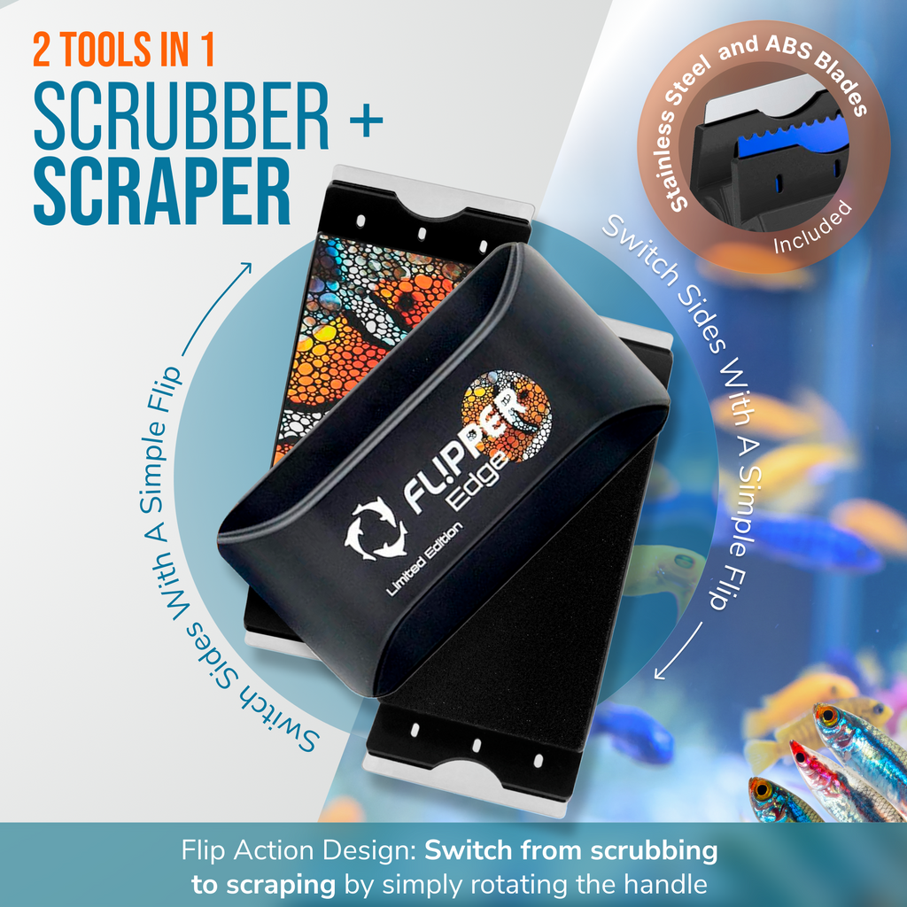 Flipper Edge Limited Edition Clownfish 2 in 1 Floating Magnetic Aquarium Algae Cleaner (STANDARD) by Flipper Aquarium Products