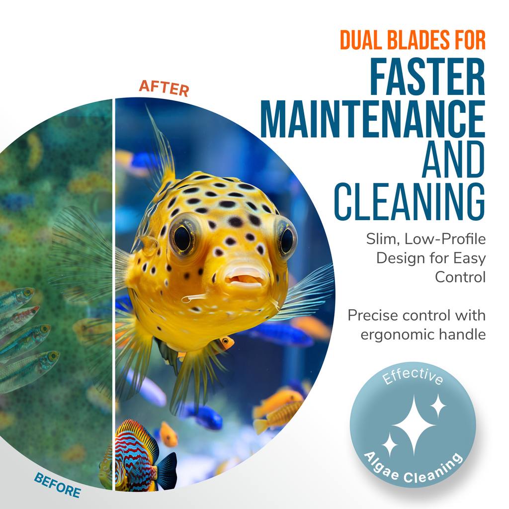 Flipper Edge Limited Edition Clownfish 2 in 1 Floating Magnetic Aquarium Algae Cleaner (MAX) by Flipper Aquarium Products