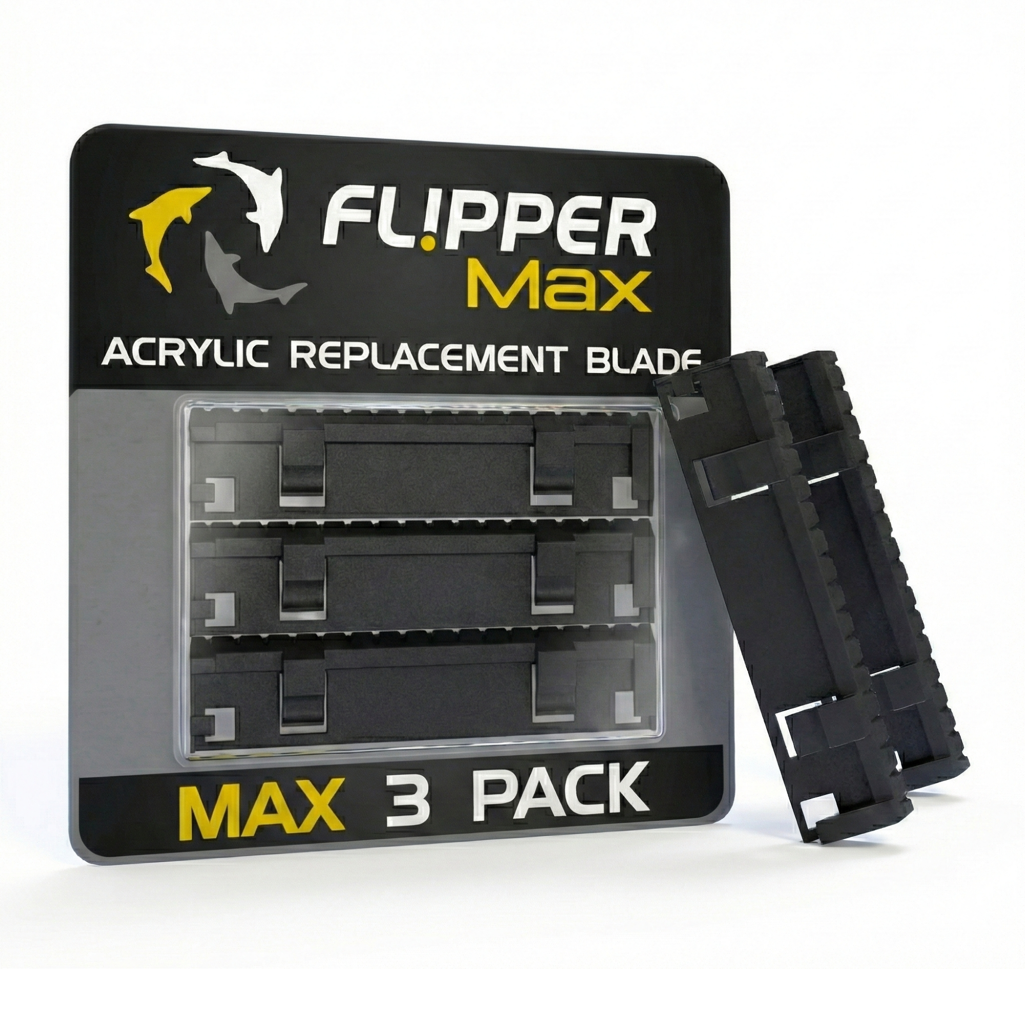 Flipper Max ABS Replacement Blades 3 Pack - Acrylic Tanks by Flipper Aquarium Products