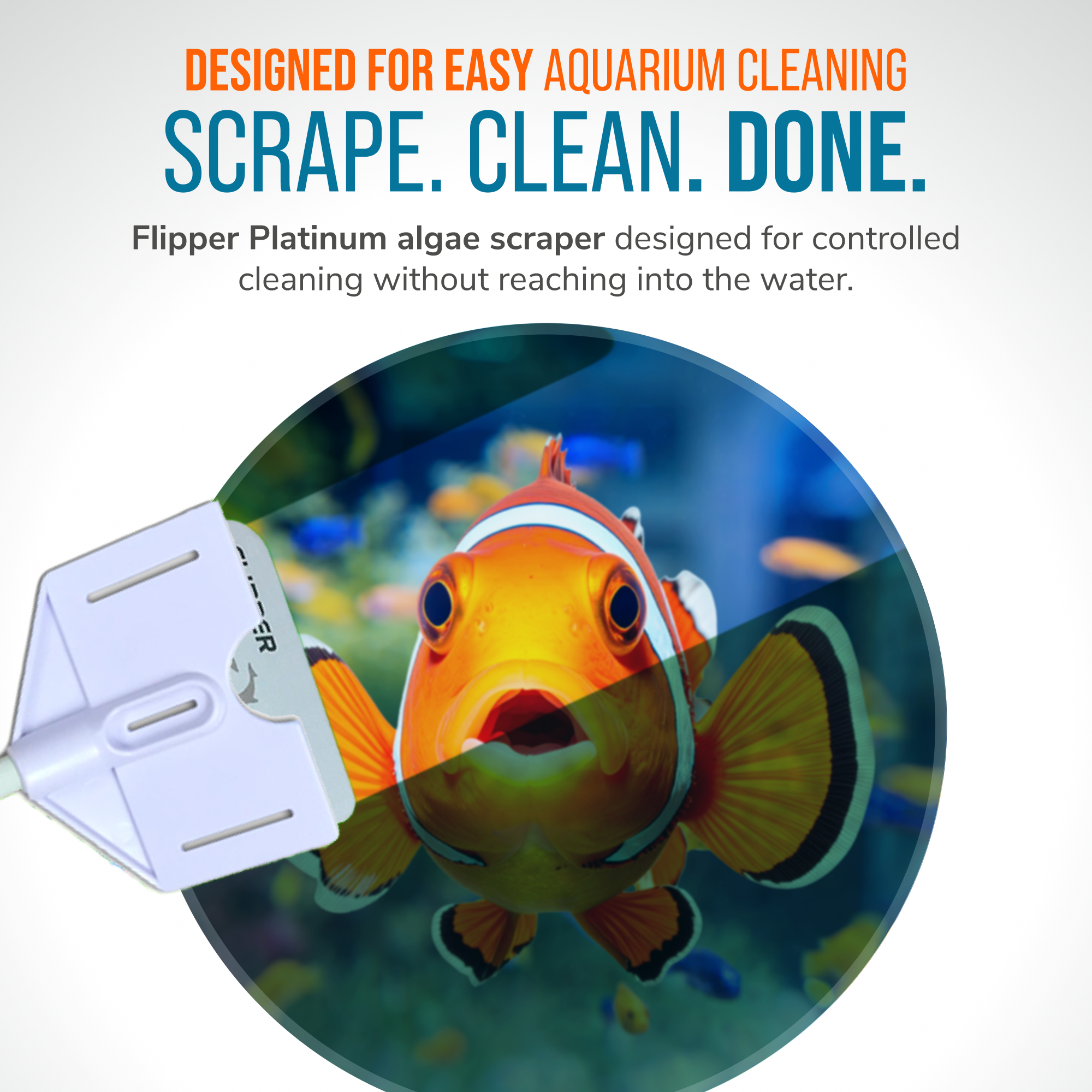 Flipper Platinum Aquarium Algae Scraper - 28" by Flipper Aquarium Products