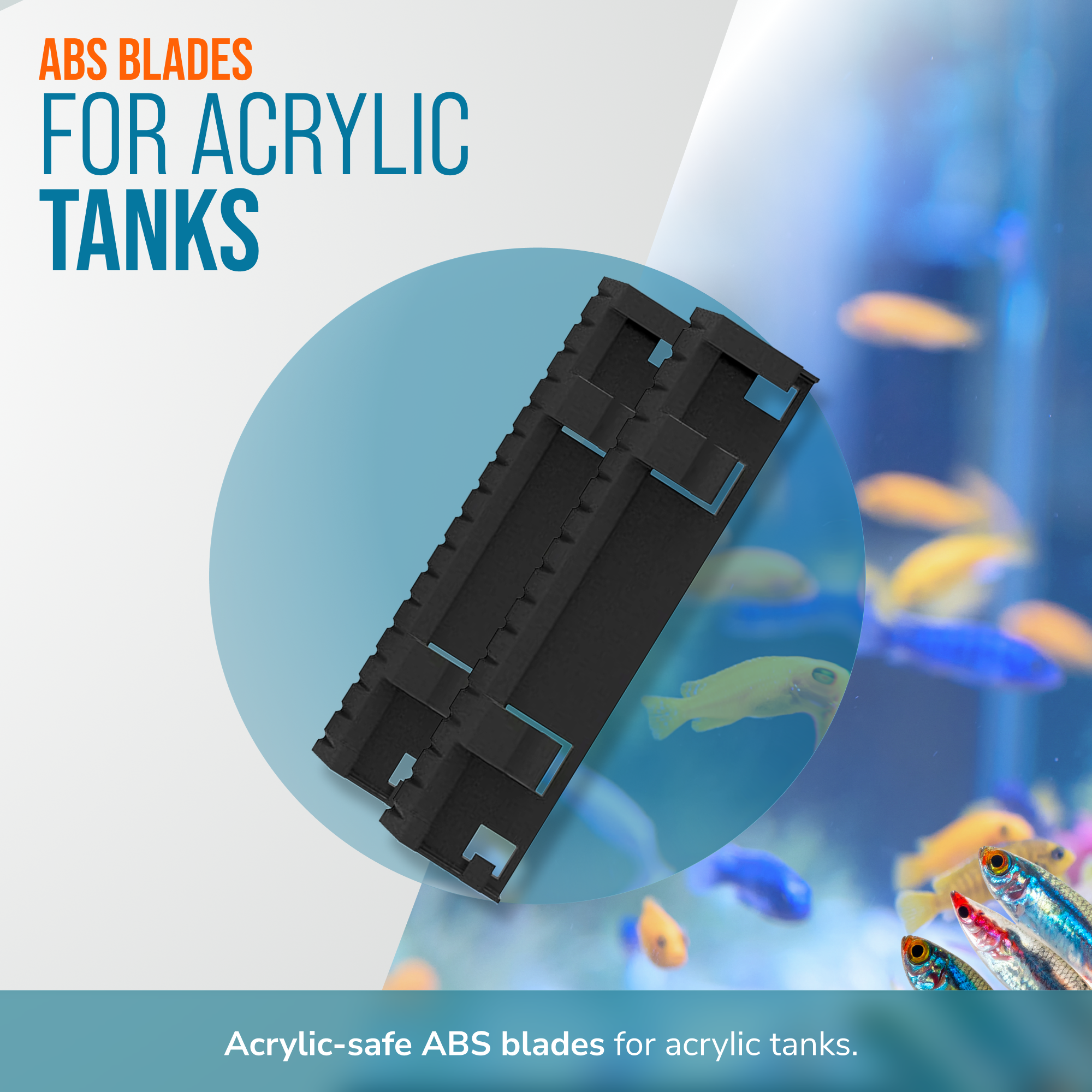 Flipper MAX ABS Replacement Blades Straight Edge 5 Pack - Acrylic Tanks by Flipper Aquarium Products