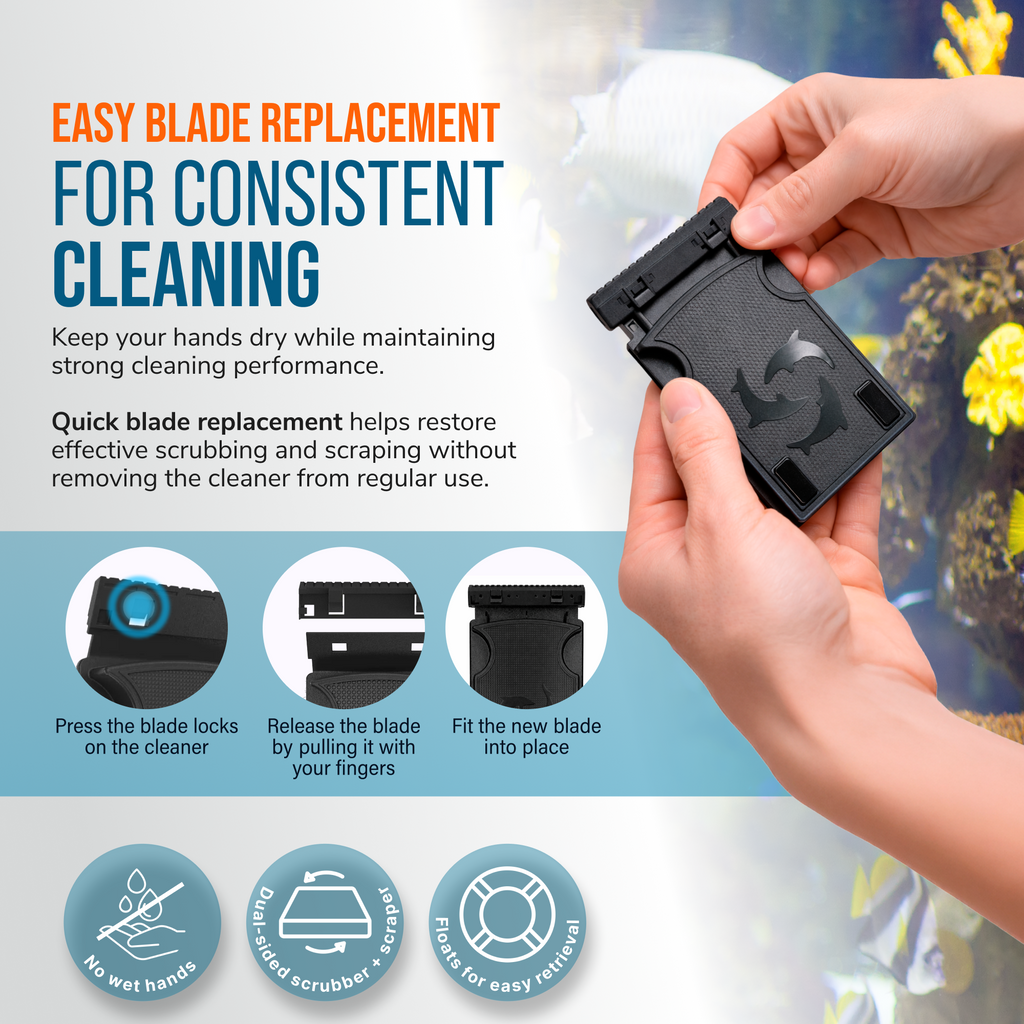 Flipper MAX ABS Replacement Blades Straight Edge 5 Pack - Acrylic Tanks by Flipper Aquarium Products