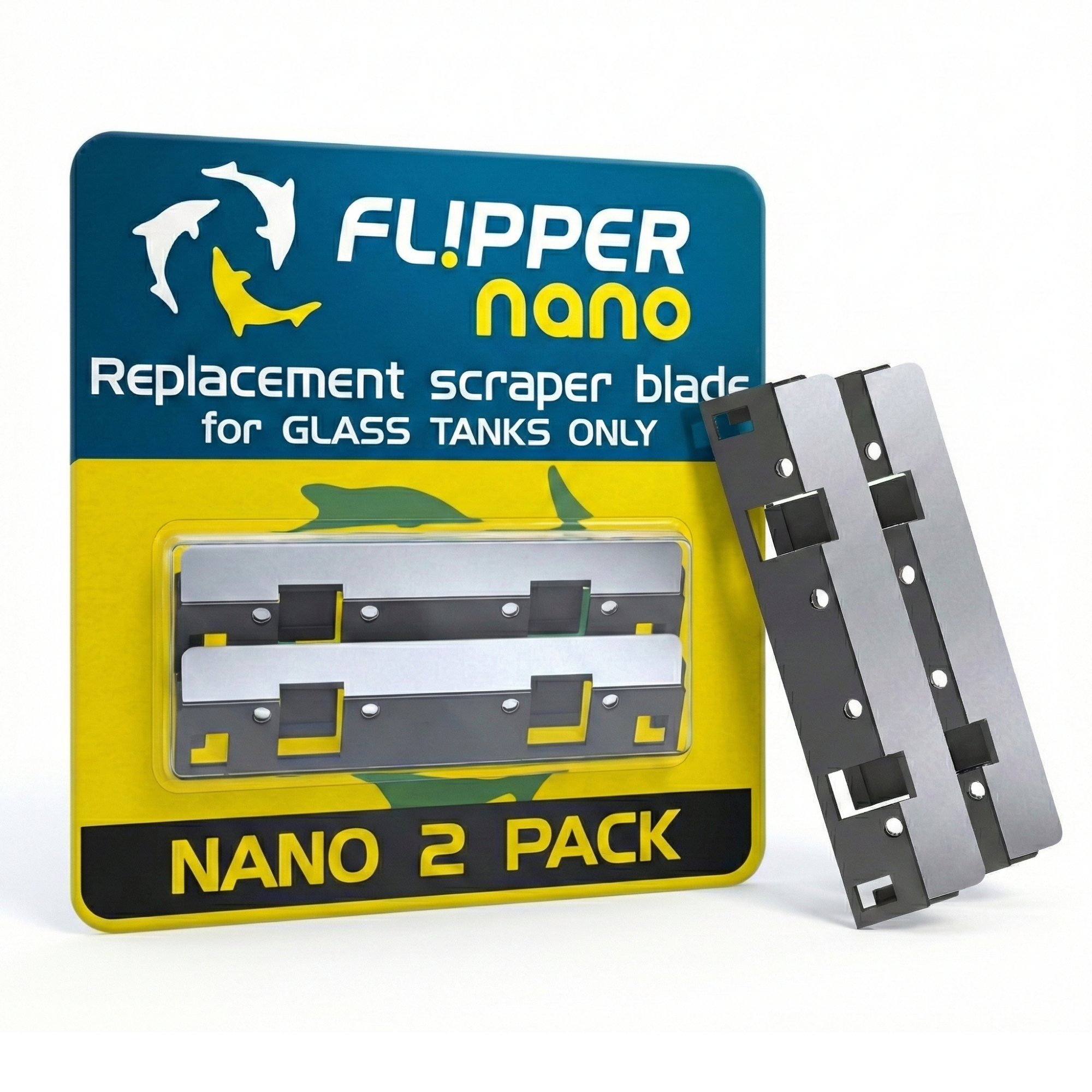 Flipper Nano Aquarium Cleaner Stainless Steel Replacement Blades 2 Pack by Flipper Aquarium Products
