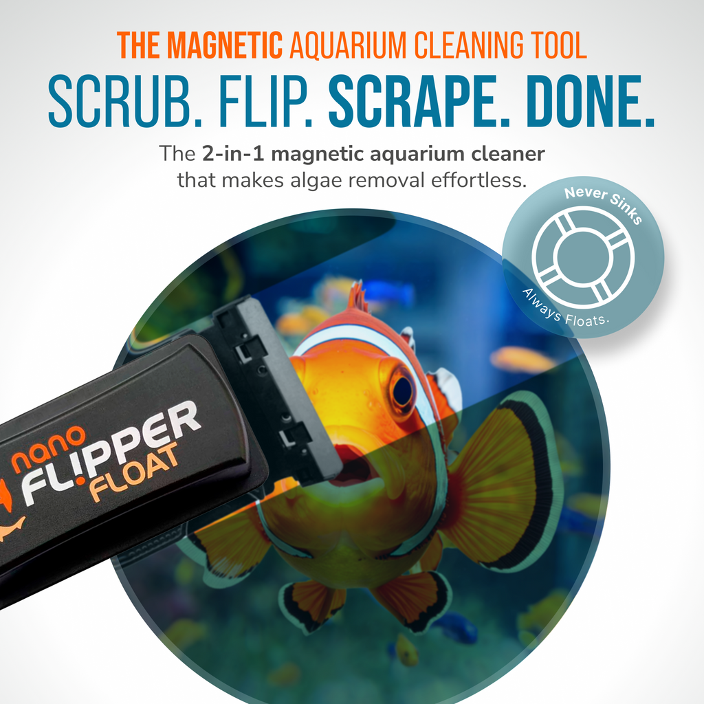 Flipper NANO FLOAT 2 in 1 Magnetic Aquarium Algae Cleaner by Flipper Aquarium Products