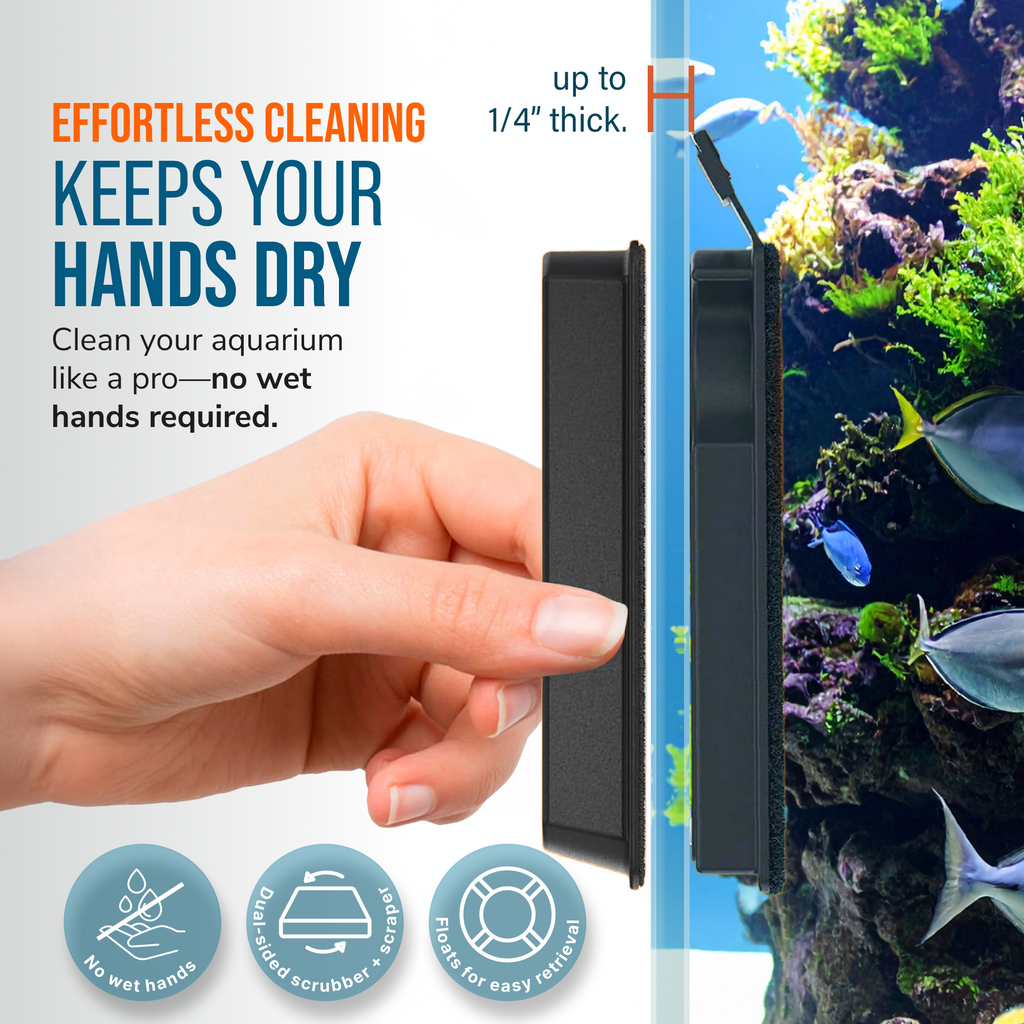 Flipper NANO FLOAT 2 in 1 Magnetic Aquarium Algae Cleaner by Flipper Aquarium Products
